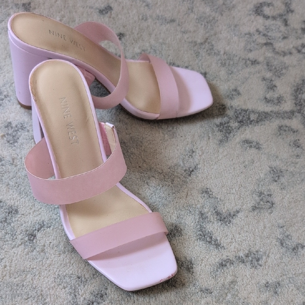 Nine West Light Pink Heeled Sandals
